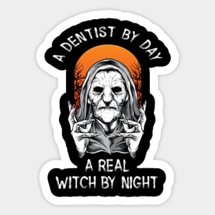 Women's Real Witch Halloween Sticker